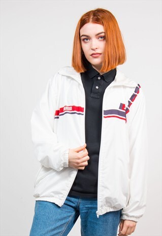 VINTAGE 90'S WHITE PUMA TRACKSUIT JACKET TOP