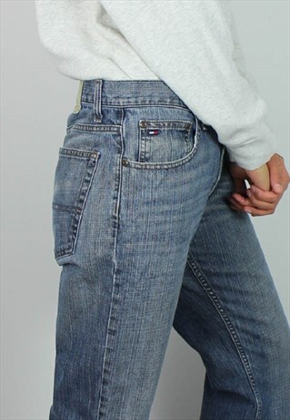 VINTAGE TOMMY HILFIGER JEANS WITH LOGO FRONT & BACK