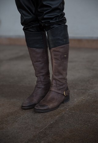 VINTAGE LEATHER TOMMY HILFIGER BOOTS