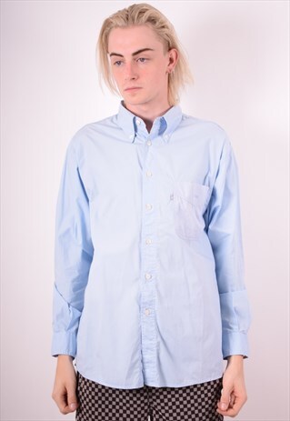LEVI'S MENS VINTAGE SHIRT LARGE BLUE 90S