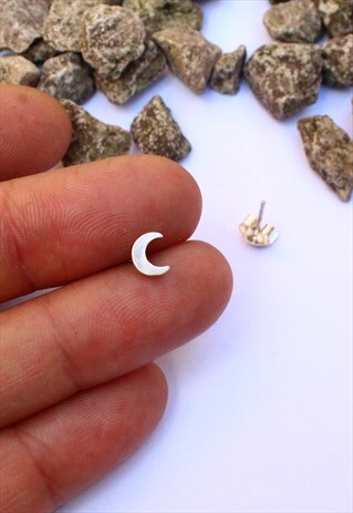 STERLING SILVER CRESCENT MOON EARRINGS