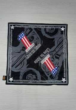 90's Harley-Davidson Scarf Black Pocket Square