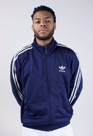VINTAGE 90S ADIDAS NAVY SPORTS JACKET