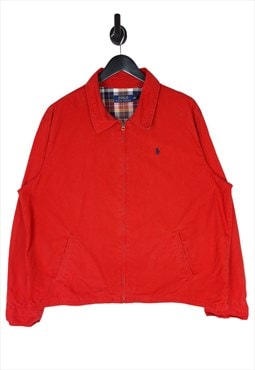 Men's Y2K Polo Ralph Lauren Harrington Jacket Red Size XXL