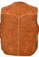BEYOND RETRO VINTAGE SINGLE-BREASTED BROWN SHEARLING LINED W