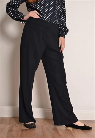 VINTAGE 90S TAILORED TROUSERS IN BLACK BY WALLIS
