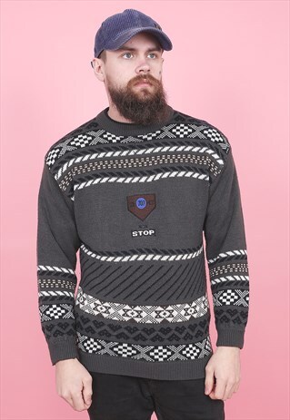 VINTAGE NON STOP PATTERNED JUMPER /R1082