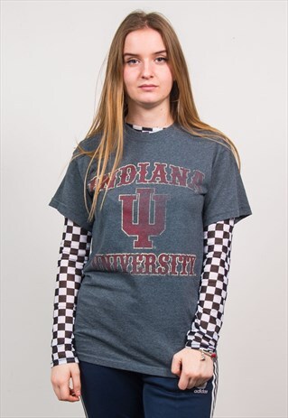 VINTAGE 90'S DARK GREY INDIANA UNIVERSITY T-SHIRT
