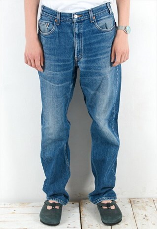 550 Vintage Mens W36 L34 Straight Jeans Denim Pants Trousers