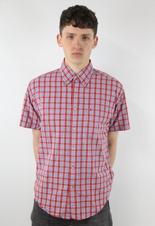 VINTAGE TOMMY HILFIGER RED CHECK SHIRT