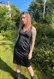 Vintage 00s Y2K Satin Lace Detail Midi Summer Slip Dress