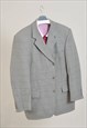 Vintage 90s checkered blazer in grey