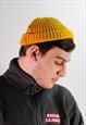 Mustard docker trawler beanie fisherman hat
