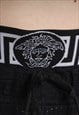 VINTAGE VERSACE HIGH WAISTED SHEER TROUSERS - BLACK