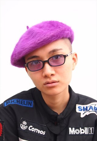 PURPLE FLUFFY BERET