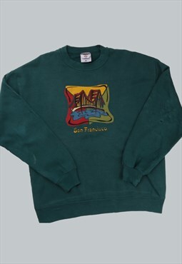 Vintage  Jerzees Sweatshirt San Francisco Green Large