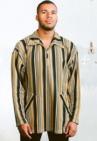 VINTAGE 90S STRIPED JACKET SHIRT