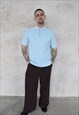 VINTAGE BURBERRY POLO TOP IN BLUE