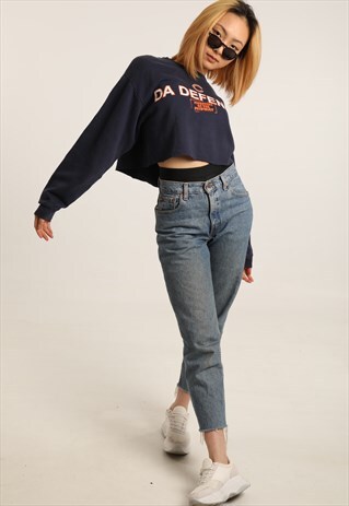 VINTAGE NFL CHICAGO BEARS PRINT CROPPED SWEATSHIRT