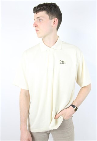 VINTAGE D&G RIBBED POLO SHIRT