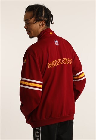 VINTAGE ADIDAS EMBROIDERED LOGO NFL ZIPPED SWEATSHIRT
