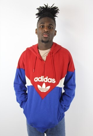 VINTAGE ADIDAS PATTERNED HOODIE