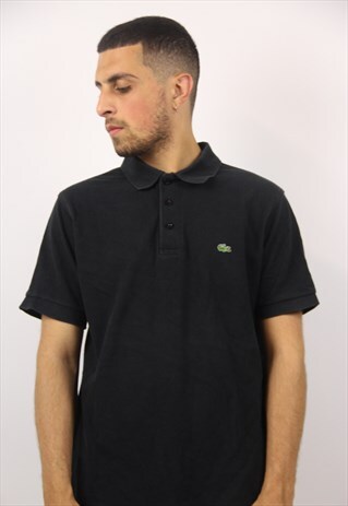 VINTAGE LACOSTE BLACK POLO SHIRT