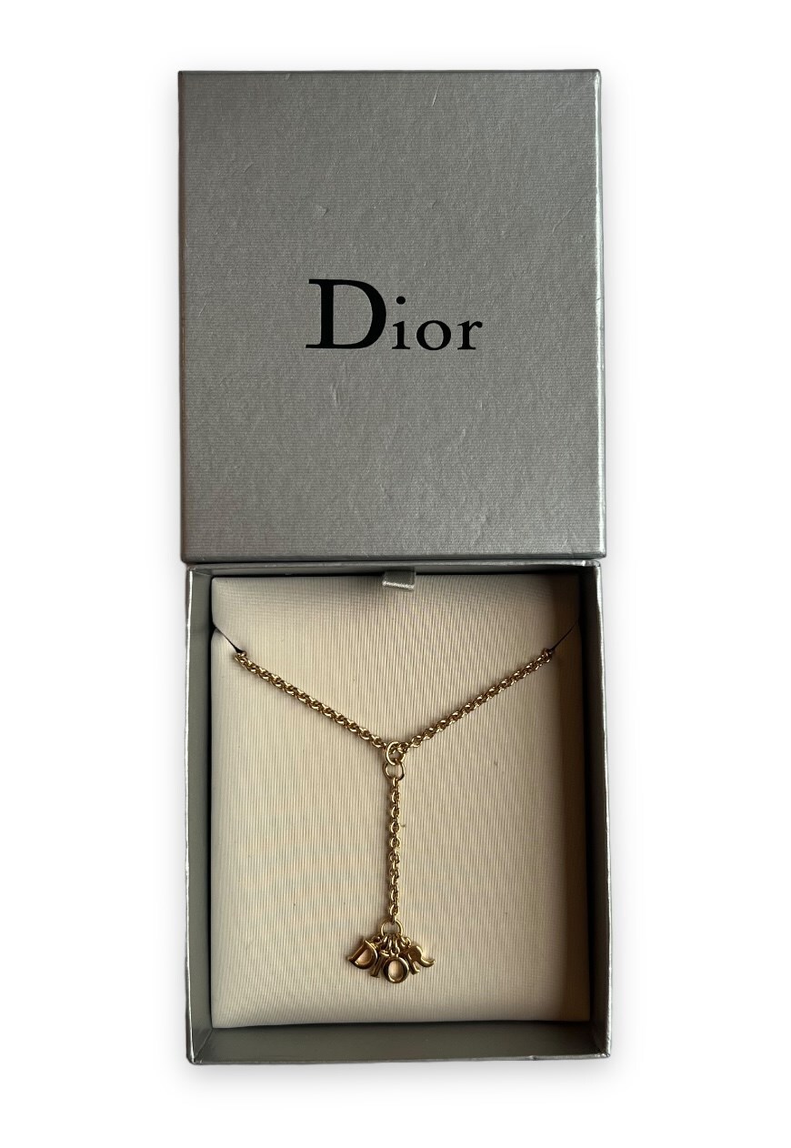 Authentic Vintage Dior Small Spellout Necklace — LUXE Reworked