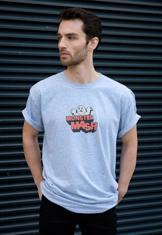 MONSTER MASH MEN'S SLOGAN T SHIRT