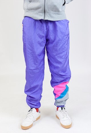 VINTAGE 90S PURPLE SHELL TRACKSUIT BOTTOMS