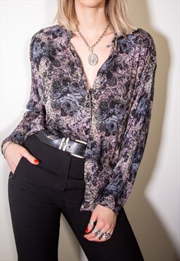 Floral Print Relaxed Blouse 