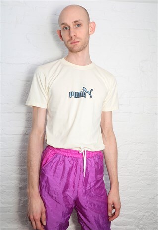 VINTAGE PUMA LIGHT YELLOW T-SHIRT