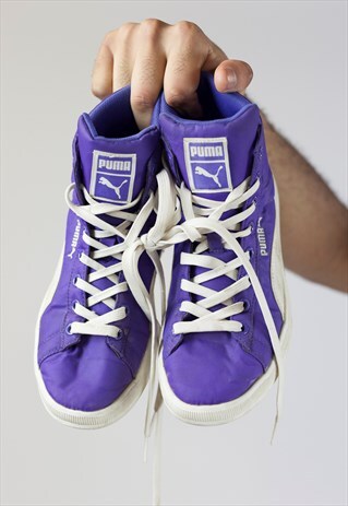 VINTAGE PUMA PURPLE PADDED TRAINERS