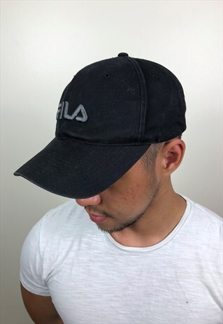 VINTAGE BLACK FILA CAP