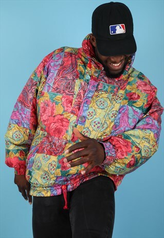 VINTAGE MULTICOLOURED SHELL JACKET NJ414