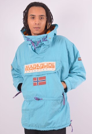 VINTAGE NAPAPIJRI WINDBREAKER JACKET BLUE