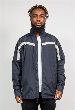 90'S VINTAGE NIKE CHARCOAL GREY TRACKSUIT WINDBREAKER JACKET