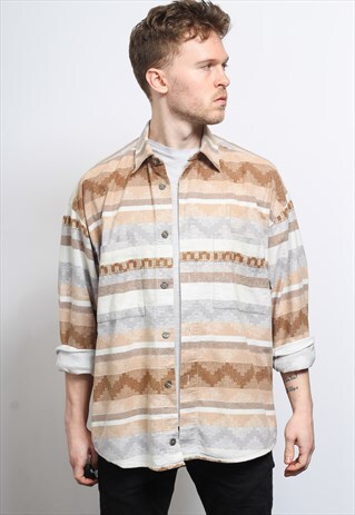 VINTAGE AZTEC PATTERNED SHIRT
