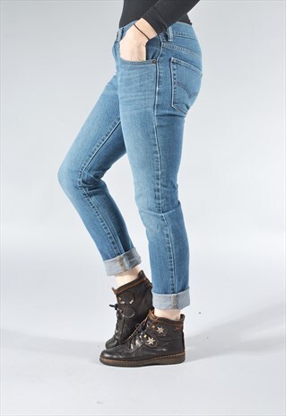 VINTAGE DARK BLUE 510 LEVI'S SKINNY MOM JEANS