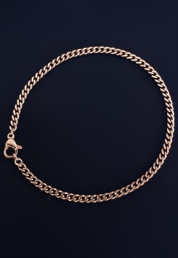Women Chain Bracelet in gold 3mm cuban chain men bracelet