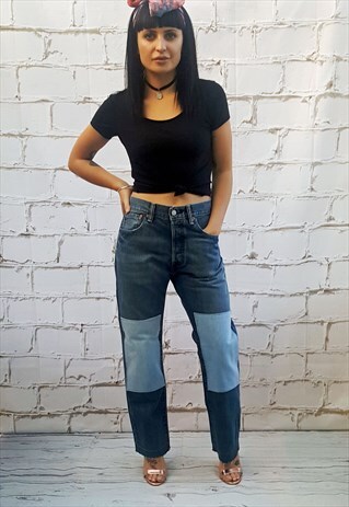 VINTAGE REWORKED LEVI'S 501 BLUE JEANS
