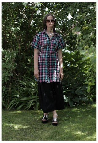 VINTAGE 90'S MULTI COLOUR BUTTON UP TUNIC