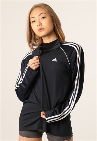 VINTAGE ADIDAS PRINTED LOGO 1/4 ZIP SWEATSHIRT