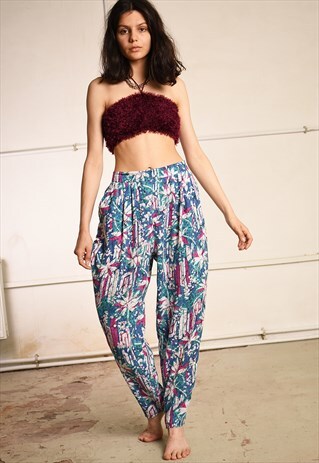 VINTAGE 80'S RETRO HIGHWAISTED LOOSE FESTIVAL TROUSERS