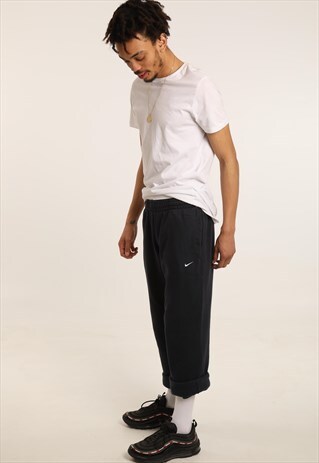 VINTAGE NIKE EMBROIDERED LOGO JOGGERS