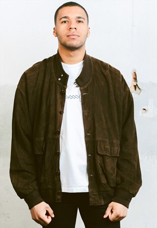VINTAGE SUEDE BOMBER JACKET