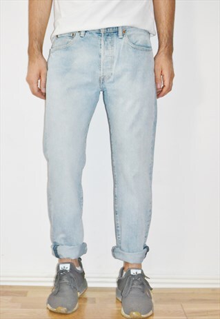 VINTAGE 90S LEVIS 501 ACID WASHED BLUE JEANS