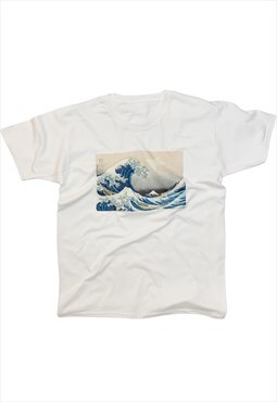 The Great Wave off Kanagawa Minimalist Design T-Shirt