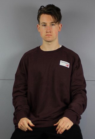 VINTAGE NEW BALANCE SWEATSHIRT IN BURGUNDY WITH EMBROIDERED