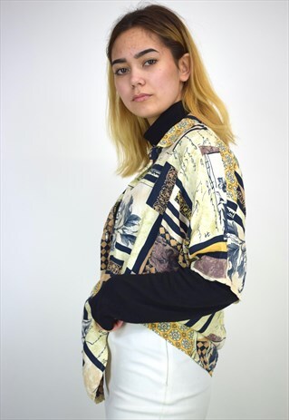 VINTAGE 90'S PATTERNED BLOUSE